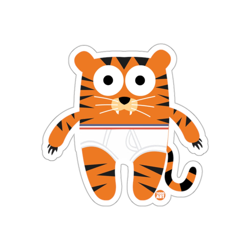 Load image into Gallery viewer, Cute Tiger in Underwear Cartoon Toddler Art Sticker
