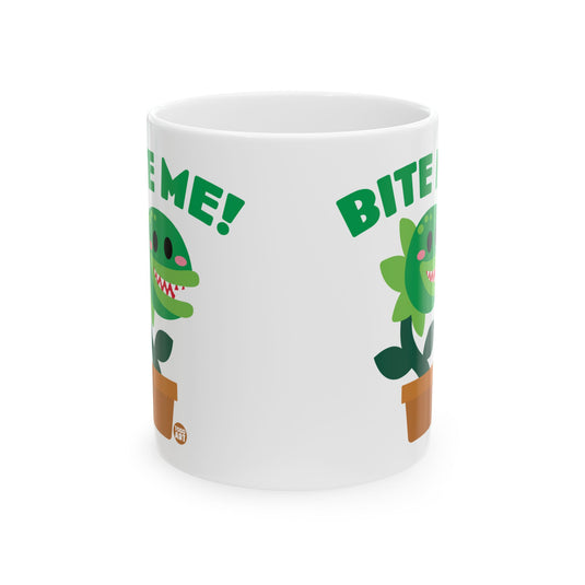 Bite ME Venus Fly Trap Coffee Mug, Funny Venus Fly Trap Mug