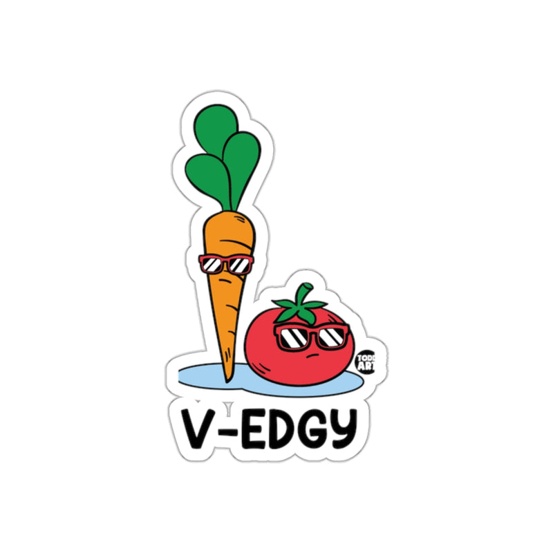 Load image into Gallery viewer, Cool Carrot and Tomato V-EDGY Sticker Fun Design

