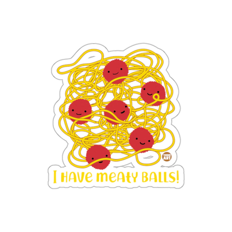 Load image into Gallery viewer, I Have Meaty Balls Cute Spaghetti Sticker
