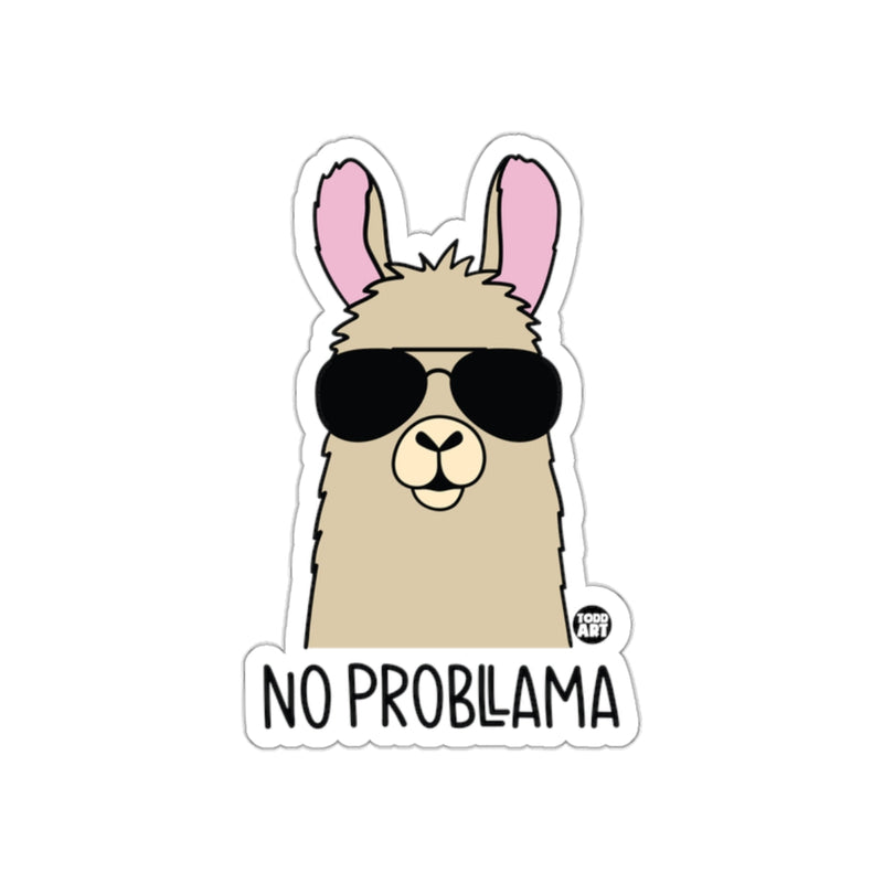 Load image into Gallery viewer, Funny No Problama Llama with Sunglasses Sticker
