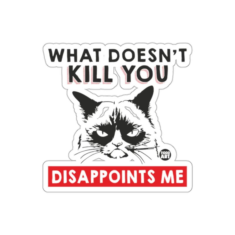Load image into Gallery viewer, What Doesn't Kill You Disappoints Me Cat Sticker
