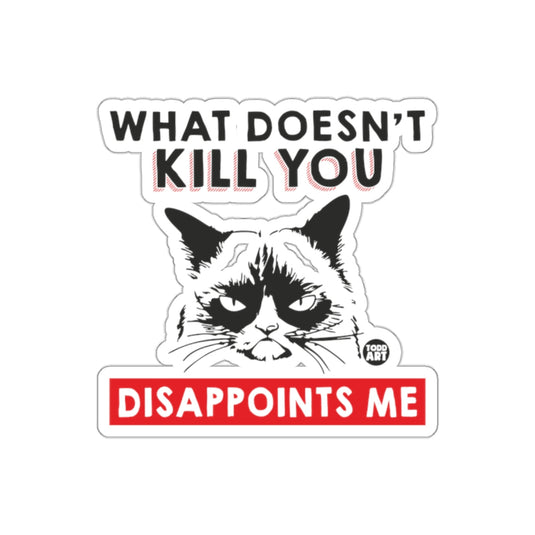 What Doesn't Kill You Disappoints Me Cat Sticker
