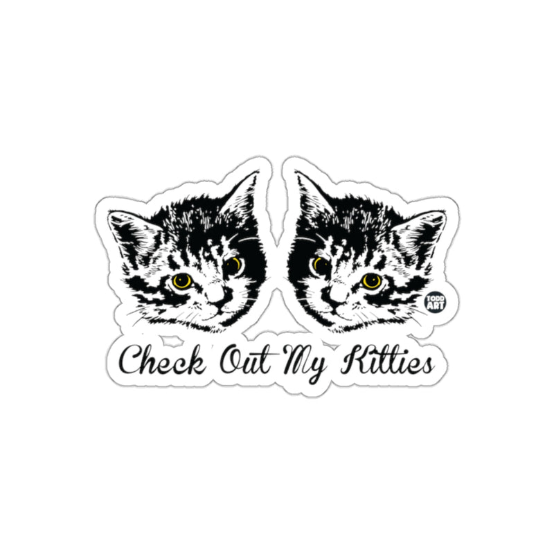 Load image into Gallery viewer, Check Out My Kitties Todd Art Cat Illustration sticker

