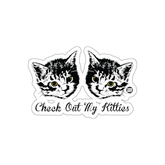 Check Out My Kitties Todd Art Cat Illustration sticker