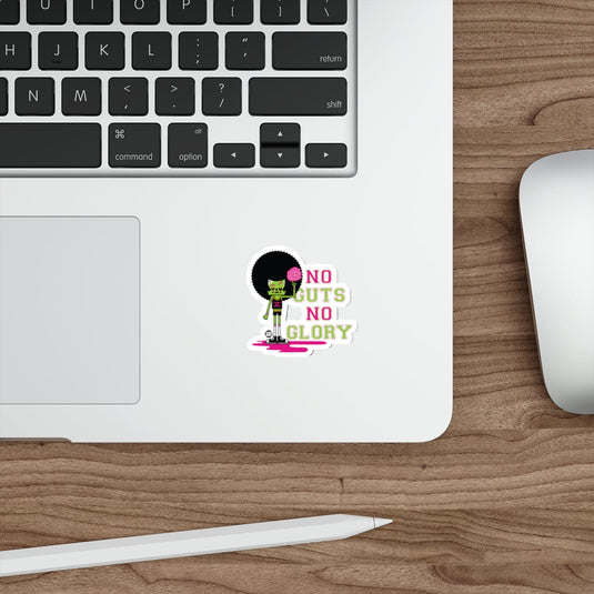 No Guts No Glory Zombie Sticker for Laptops and Devices