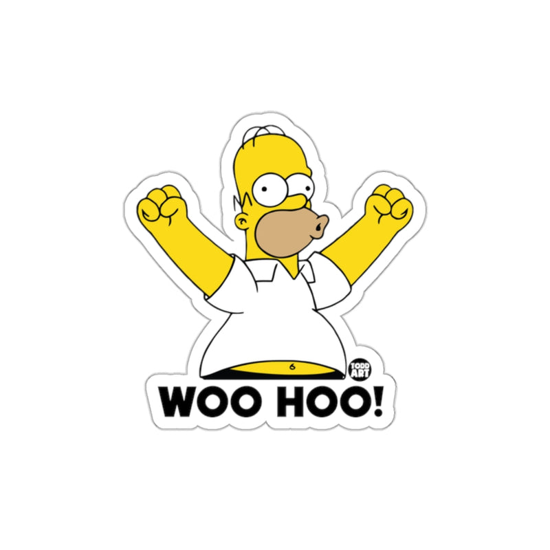 Load image into Gallery viewer, Woo Hoo! Homer Celebratory Pose Graphic Art sticker
