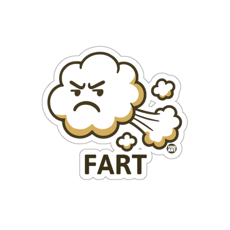 Load image into Gallery viewer, Funny Angry Cloud Fart Sticker for Humorous Decor
