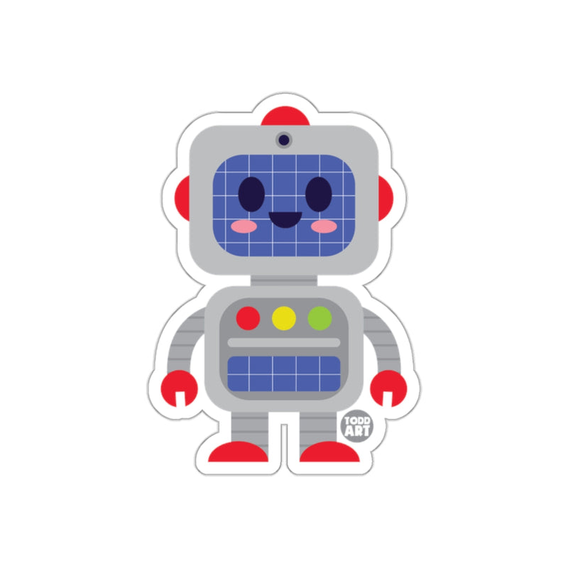 Load image into Gallery viewer, Cute Smiling Robot with Colorful Buttons Sticker
