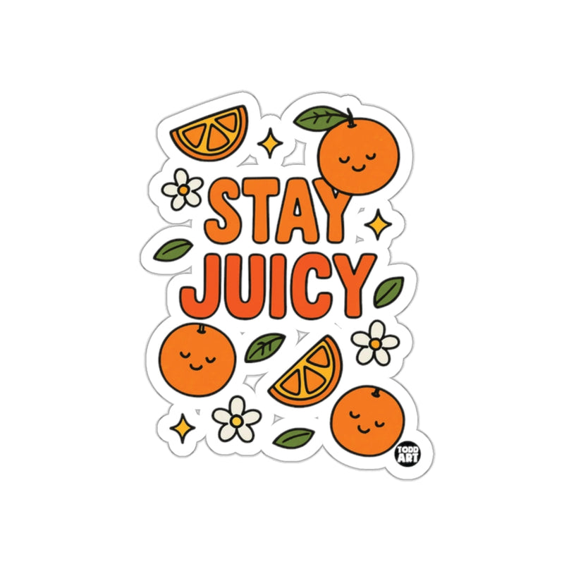 Load image into Gallery viewer, Stay Juicy Cute Orange Themed Sticker
