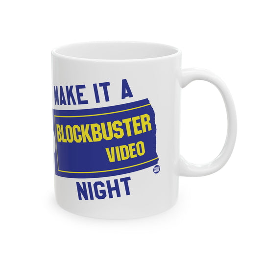 Blockbuster Night Coffee Mug, Retro Blockbuster Video Night Coffee Mug