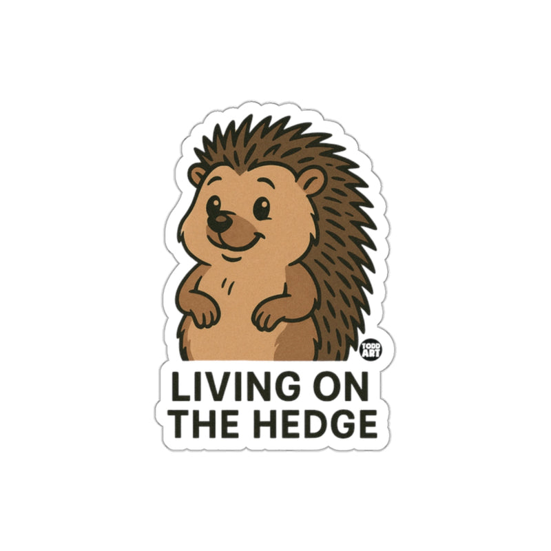 Load image into Gallery viewer, Living On The Hedge Cute Hedgehog Design Sticker
