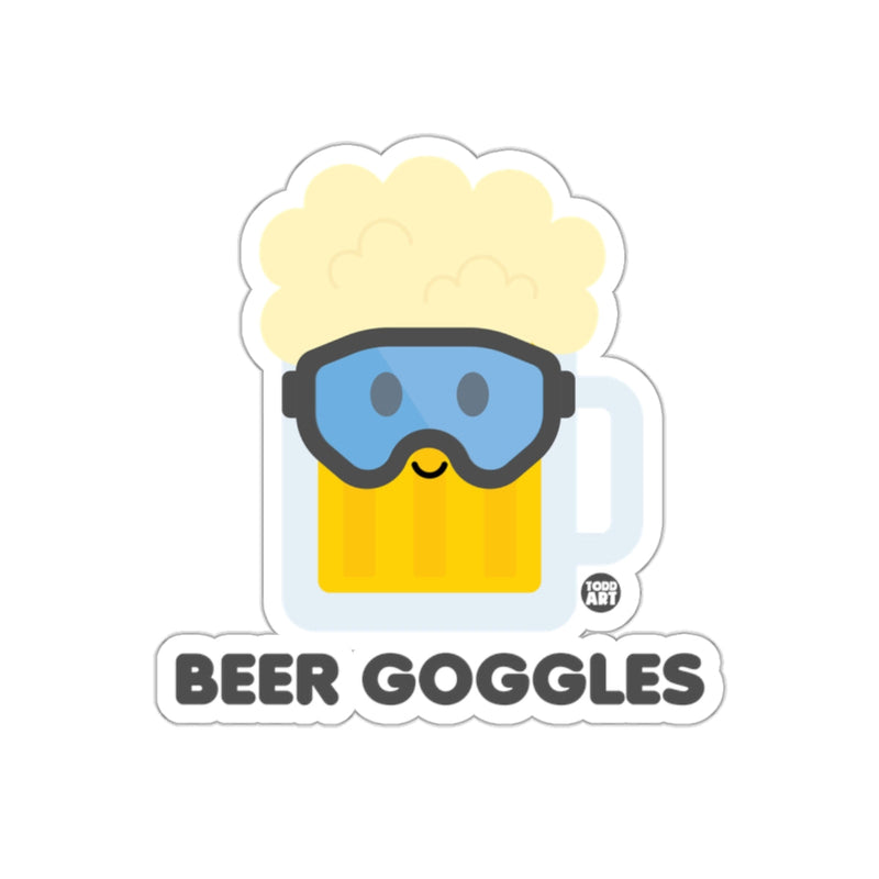 Load image into Gallery viewer, Smiling Mug with Beer Goggles Sticker Product
