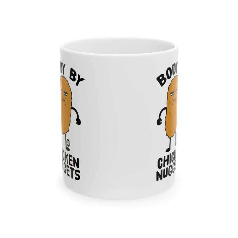 Load image into Gallery viewer, Body by Chicken Nuggets Coffee Mug, Funny Nuggets Mug, Nuggets Lover Mug Gift
