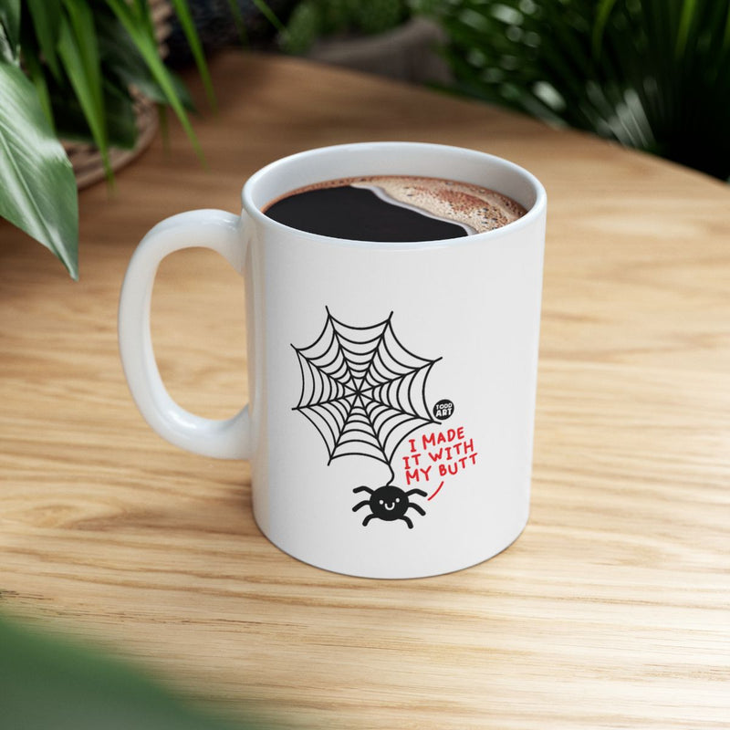 Load image into Gallery viewer, Funny Spider Web I Made It With My Butt Coffee Mug
