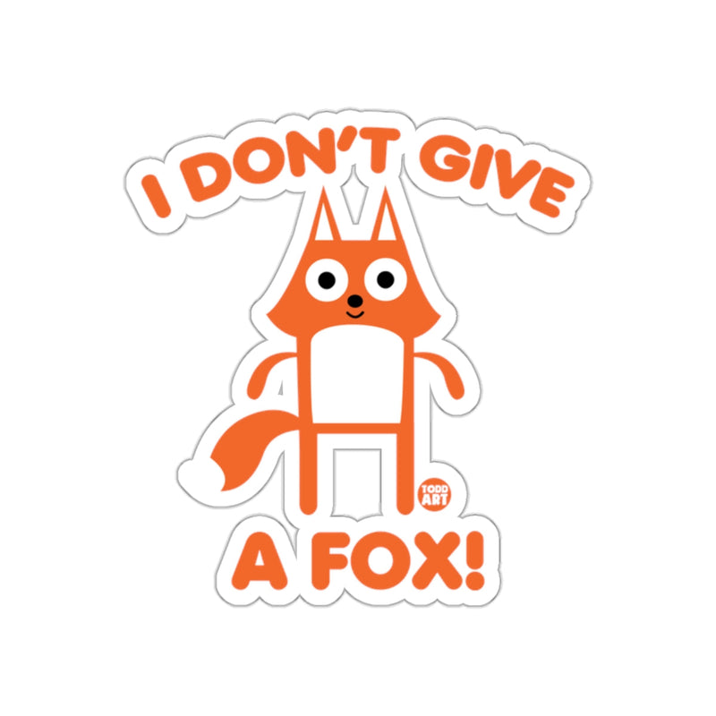 Load image into Gallery viewer, I Don't Give A Fox Funny Fox Cartoon Sticker
