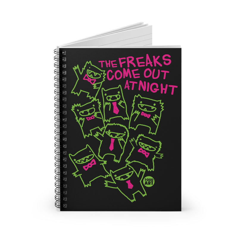 Load image into Gallery viewer, Freaks Come Out at Night Notebook Spiral Notebook - Ruled Line
