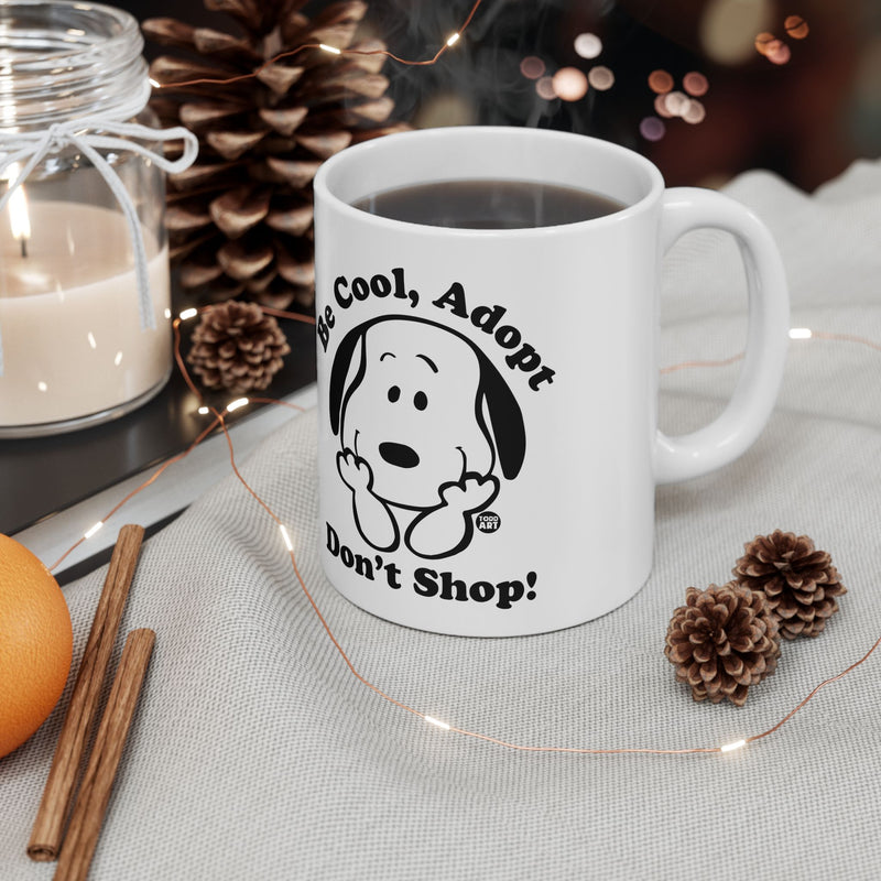 Load image into Gallery viewer, Be Cool Adopt Snoopy Mug, Cute Dog Mug, Dog Owner Mug, Support Dog Rescue Mug
