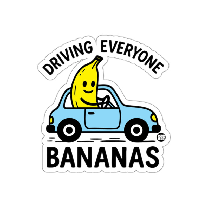 Load image into Gallery viewer, Driving Everyone Bananas Cute Car Sticker
