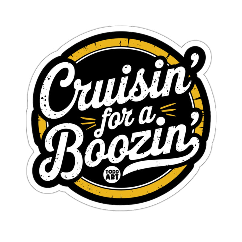 Load image into Gallery viewer, Cruisin' for a Boozin' Sticker Fun Graphic Design Item
