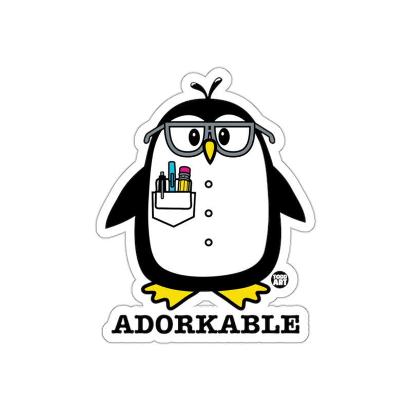 Load image into Gallery viewer, Adorkable Nerd Penguin sticker
