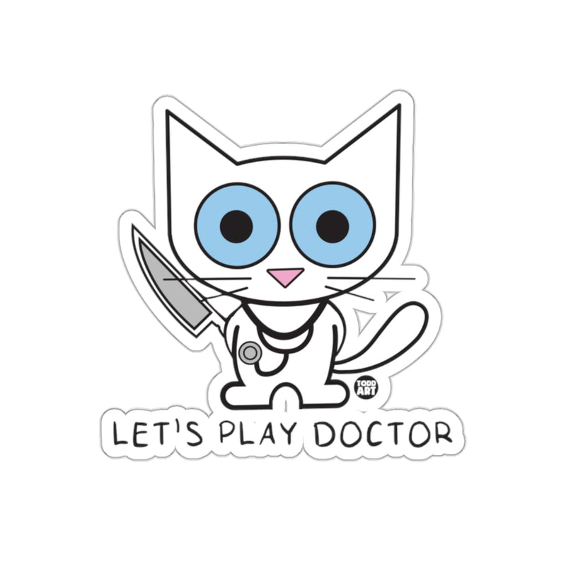 Load image into Gallery viewer, Let's Play Doctor Cat Sticker Fun Gift Decor
