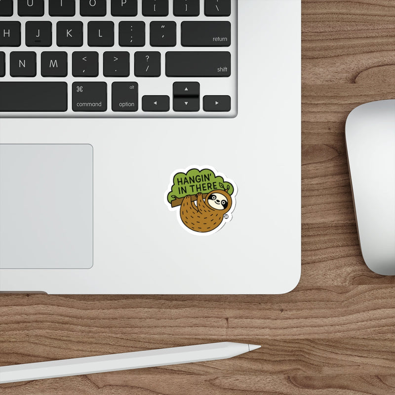 Load image into Gallery viewer, Hangin In There Sloth Todd Art Design Illustration sticker
