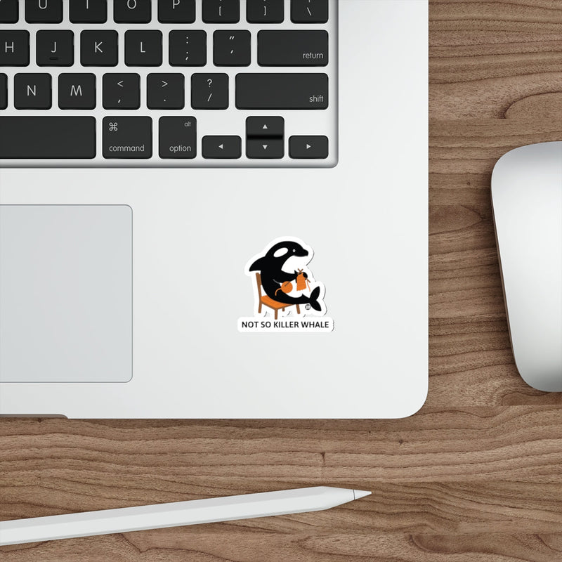 Load image into Gallery viewer, Not So Killer Whale Cute Whale Cartoon Sticker Decal
