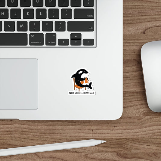 Not So Killer Whale Cute Whale Cartoon Sticker Decal