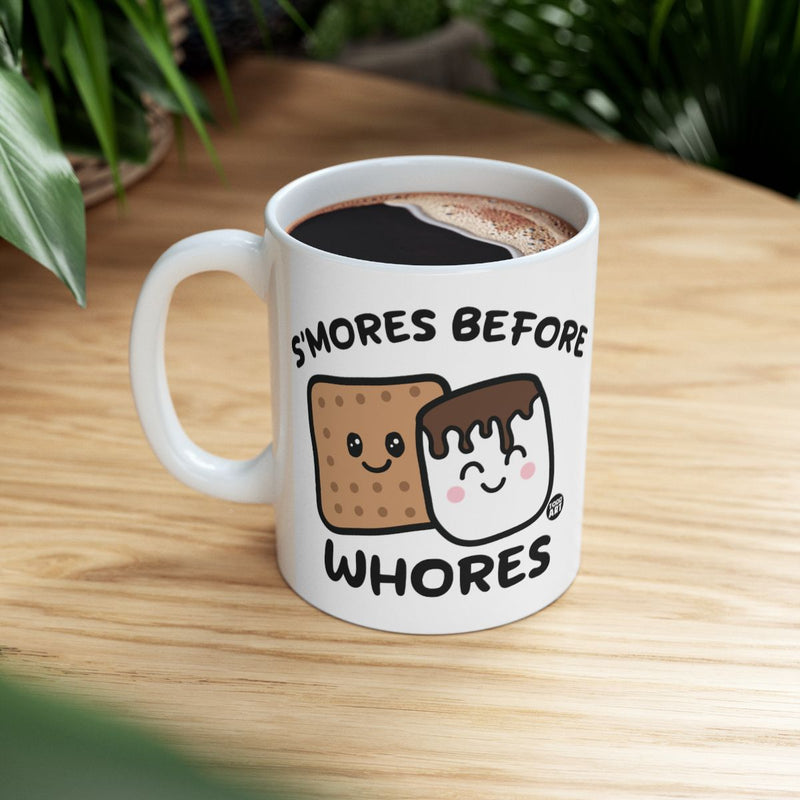 Load image into Gallery viewer, S'mores Before Whores Funny Coffee Mug
