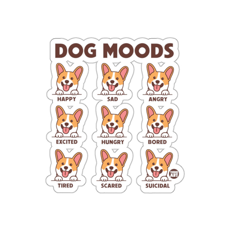 Load image into Gallery viewer, Dog Moods Sticker Sheet with Various Expressions

