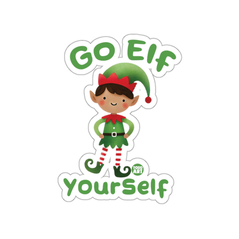 Load image into Gallery viewer, Go Elf Yourself Fun Festive Holiday sticker
