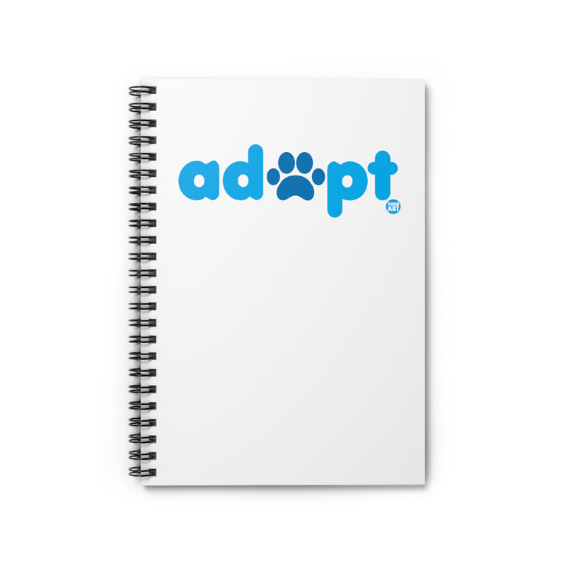 Load image into Gallery viewer, Adopt Spiral Notebook - Ruled Line, Cute Dog Rescue-Themed Notebook
