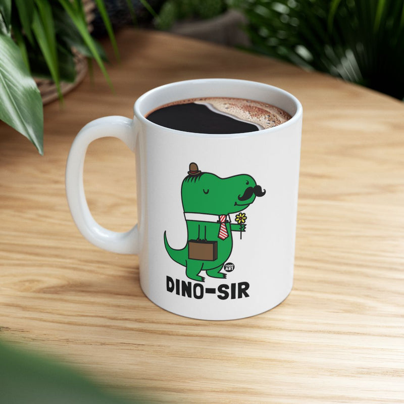 Load image into Gallery viewer, Dino-Sir Coffee Mug with Quirky Dinosaur Design
