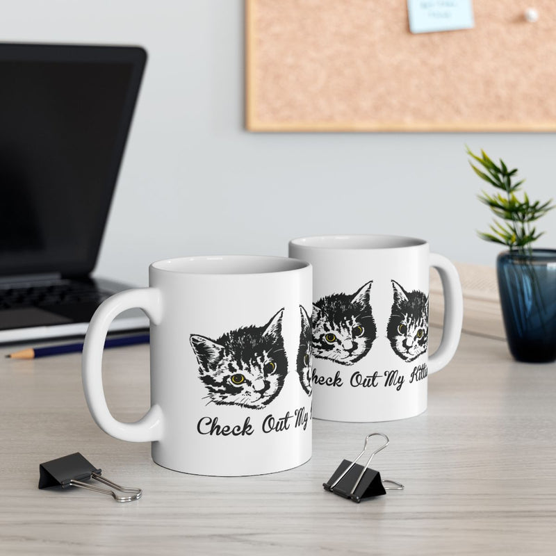Load image into Gallery viewer, Check Out My Kitties Cute Cat Design Mug
