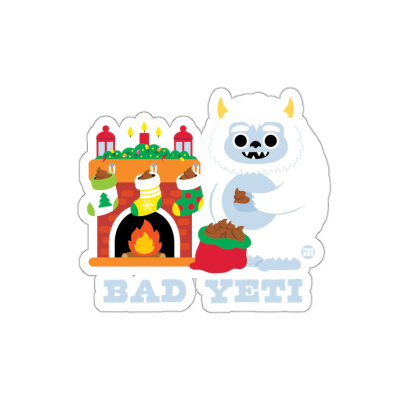 Load image into Gallery viewer, Funny Bad Yeti Christmas Holiday Fireplace Sticker
