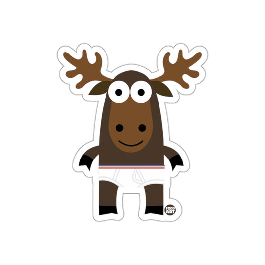 Cute Cartoon Moose With Big Eyes Sticker