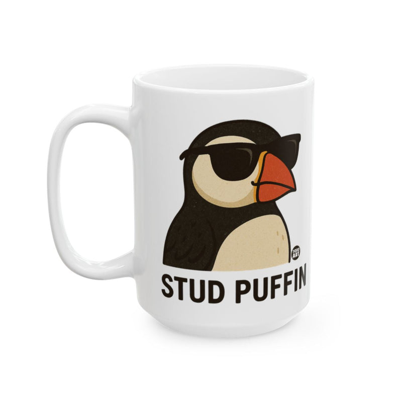 Load image into Gallery viewer, Stud Puffin Mug with Cool Sunglasses Design Mug
