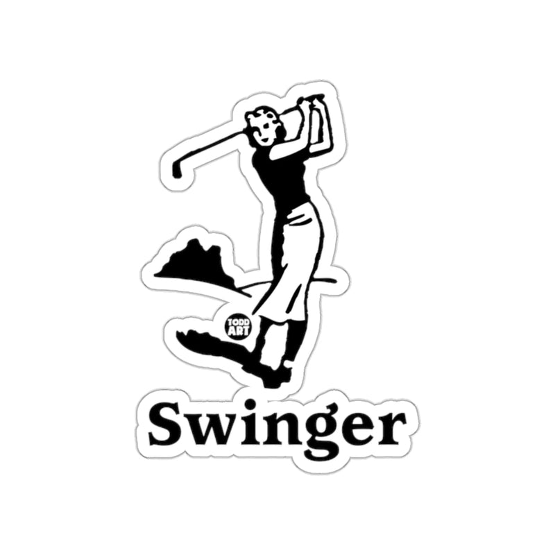 Load image into Gallery viewer, Todd Art Presents Swinger Golf Graphic Design sticker
