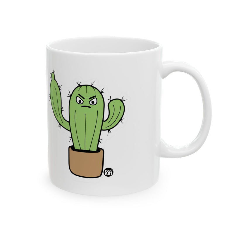 Load image into Gallery viewer, Cactus Middle Finger Coffee Mug, Flick Off Cactus Mug, Funny Cactus Lover Mug Gift
