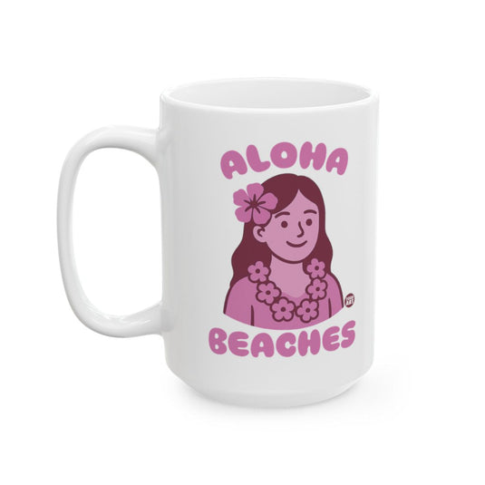 Aloha Beaches Mug Fun Tropical Design Coffee Cup