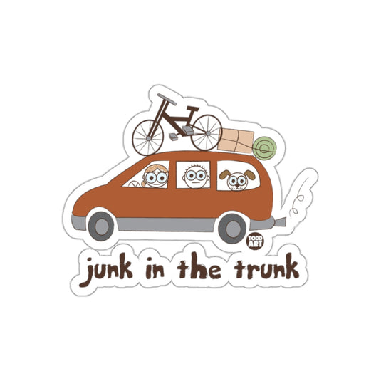 Junk in the Trunk Car with Bicycle Sticker