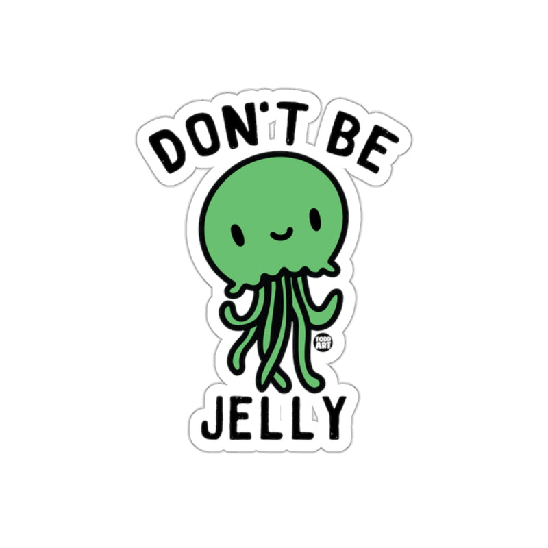 Load image into Gallery viewer, Don't Be Jelly Cute Green Jellyfish Sticker
