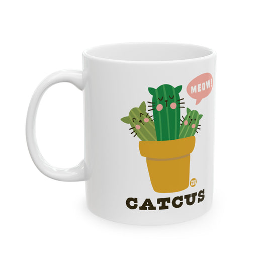 Catcus Coffee Mug, Funny Cat Cactus Mug, Cat Lover Coffee Mug Gift