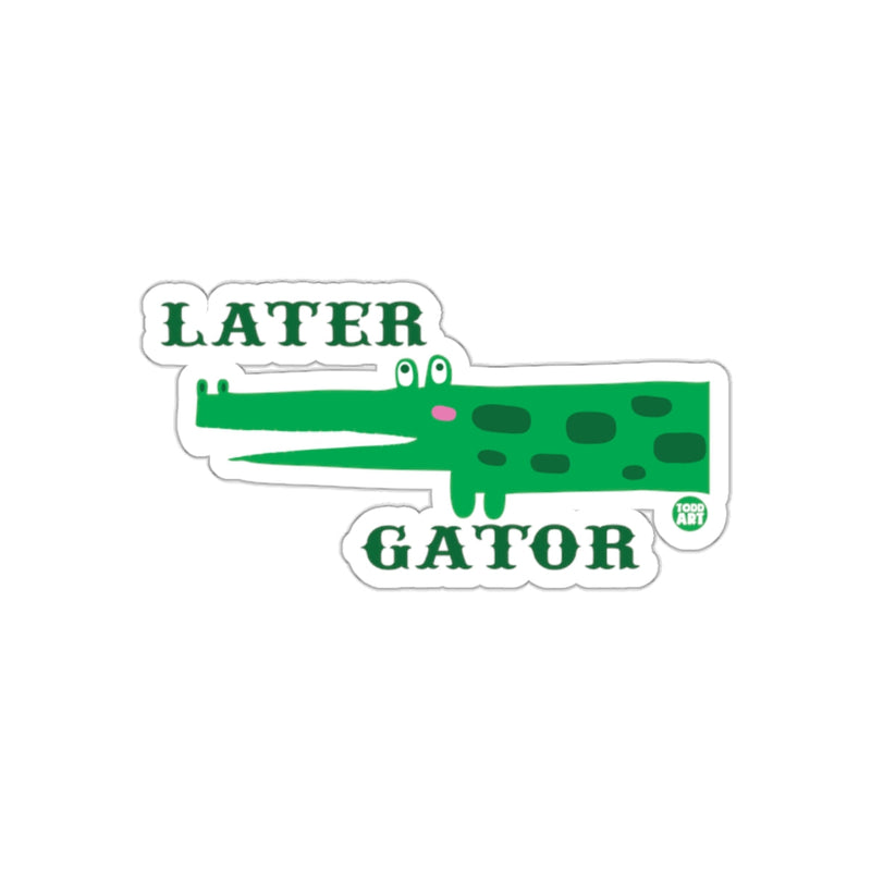 Load image into Gallery viewer, Later Gator Cute Alligator Illustration Green Funny sticker
