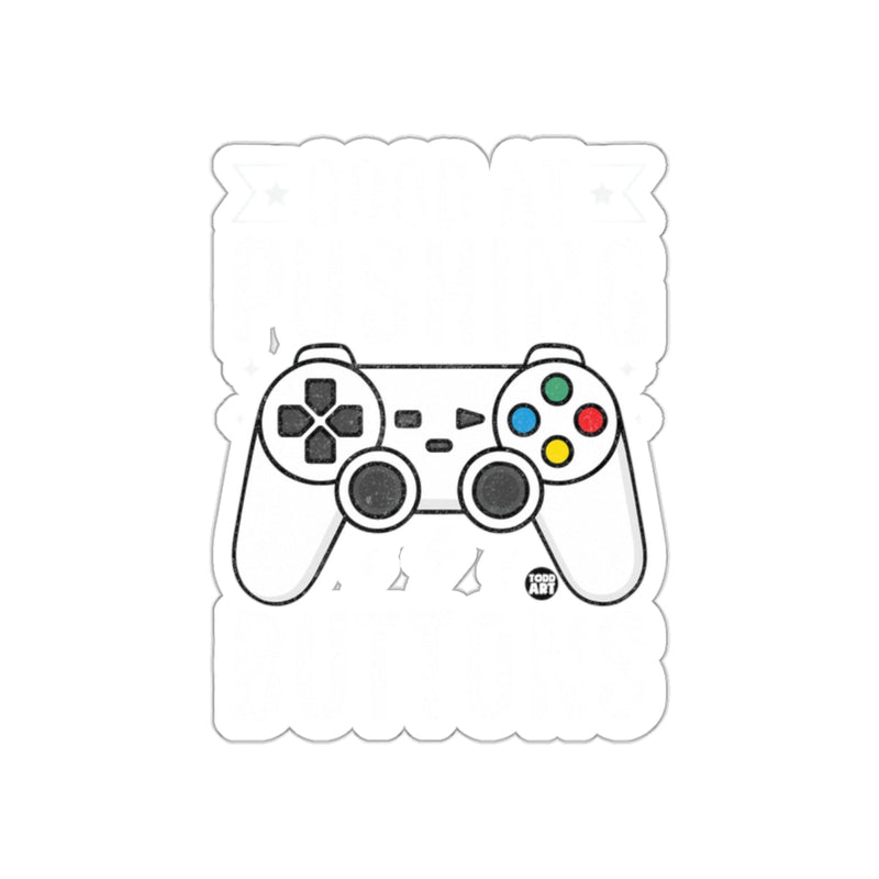 Load image into Gallery viewer, Good At Pushing Buttons Controller Sticker
