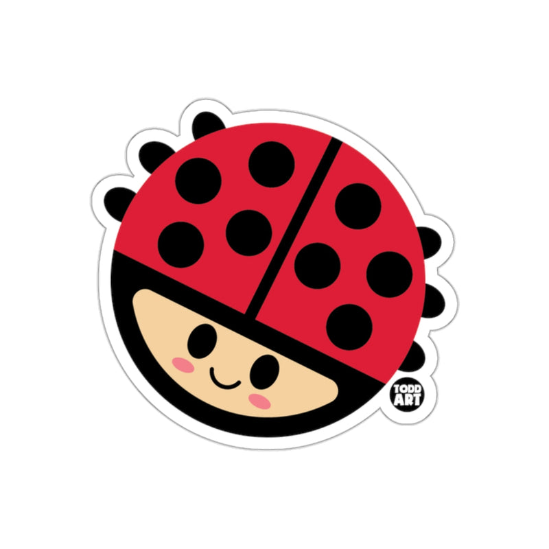 Load image into Gallery viewer, Cute Smiling Ladybug Cartoon Character Sticker
