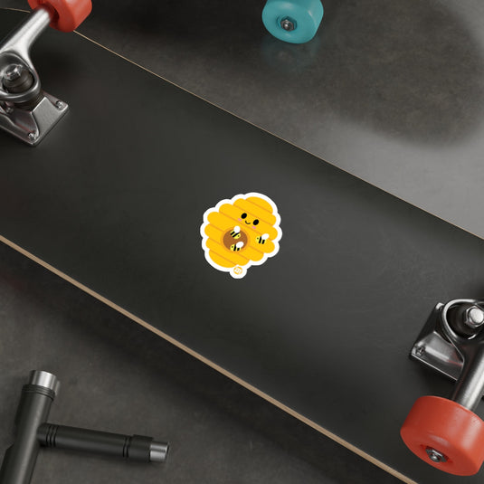 Cute Bee and Honeycomb Sticker for Personalized Look