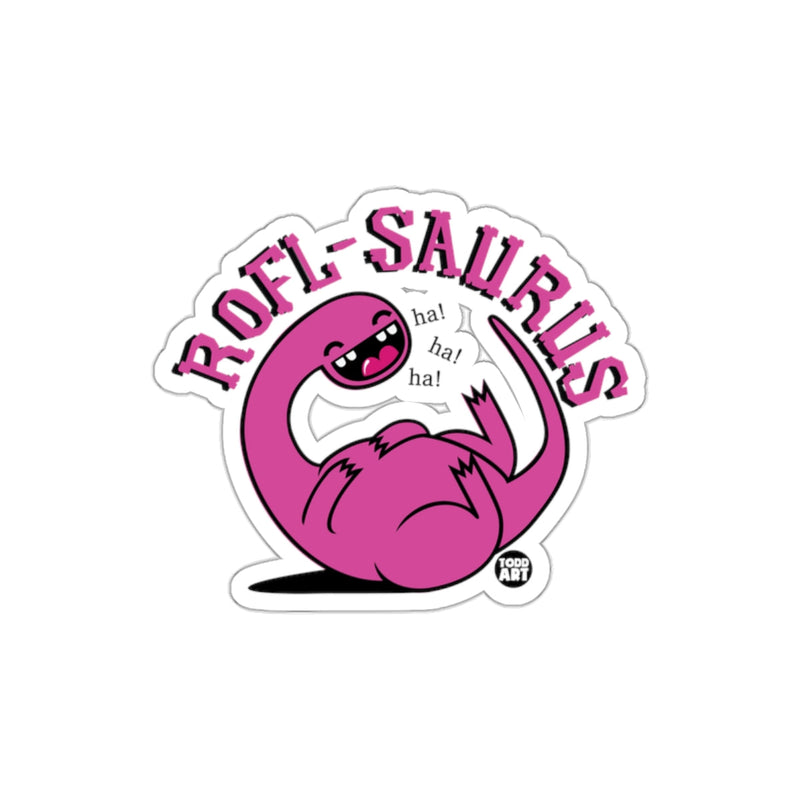 Load image into Gallery viewer, ROFL SAURUS Funny Dinosaur Sticker with Cute Design
