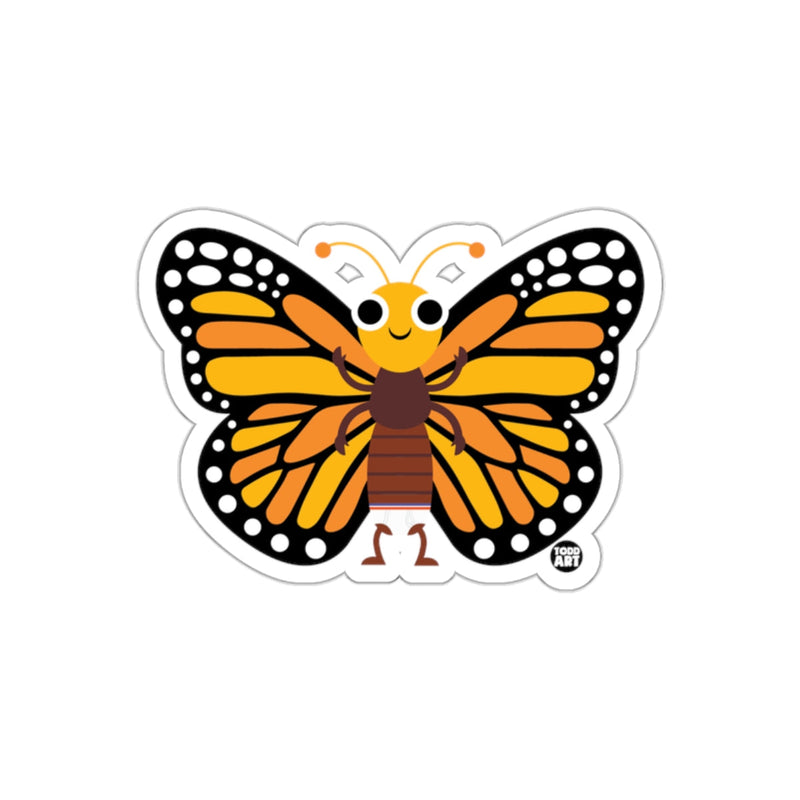 Load image into Gallery viewer, Cute Smiling Monarch Butterfly Art Sticker Decal

